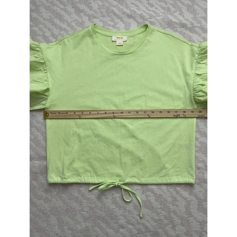 Anthropologie Women’s Ruffled Drop Shoulder Top Sz Small - Picture 7 of 9